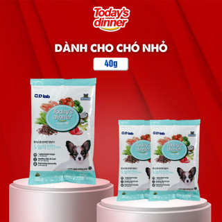 Thức ăn cho chó nhỏ TODAY'S DINNER PUPPY hạt cân bằng dinh dưỡng 40g, hạt khô nhập khẩu Hàn Quốc