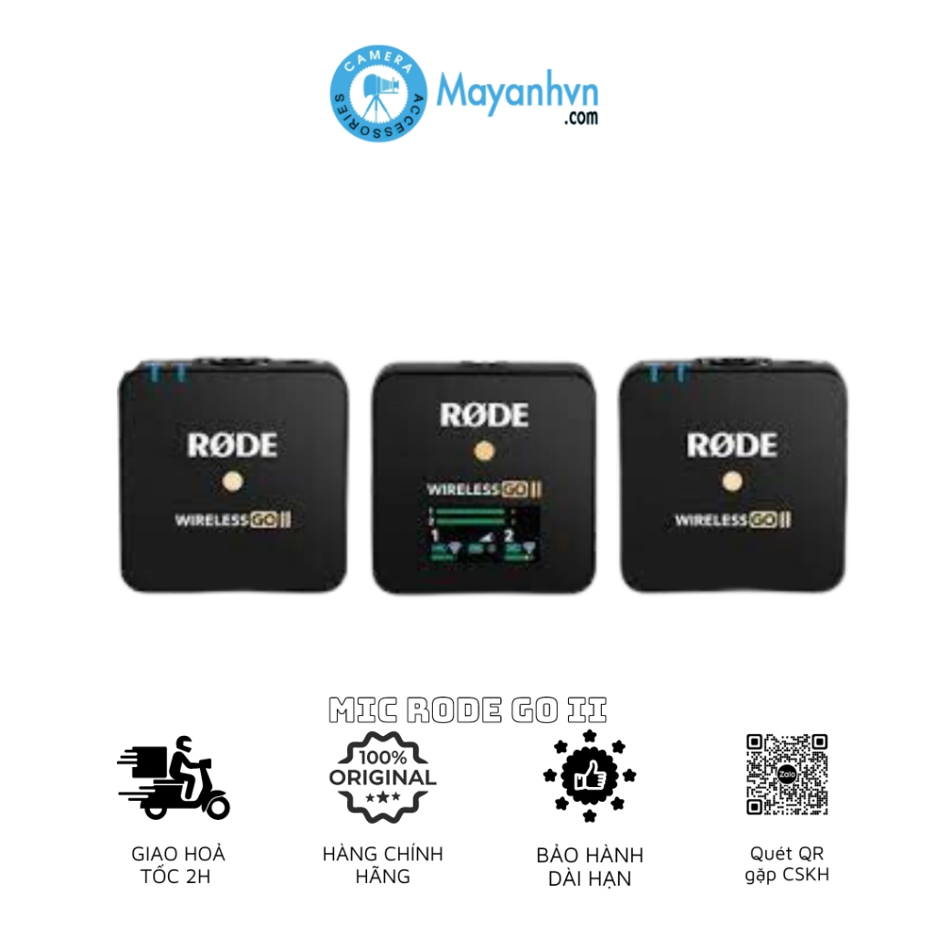 Microphone Không Dây Rode Wireless Go II - Chính Hãng