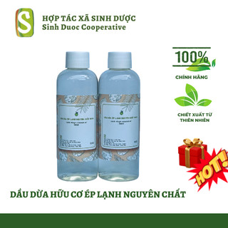 Dầu dừa ép lạnh nguyên chất 100% (100ml) - Hợp Tác Xã Sinh Dược
