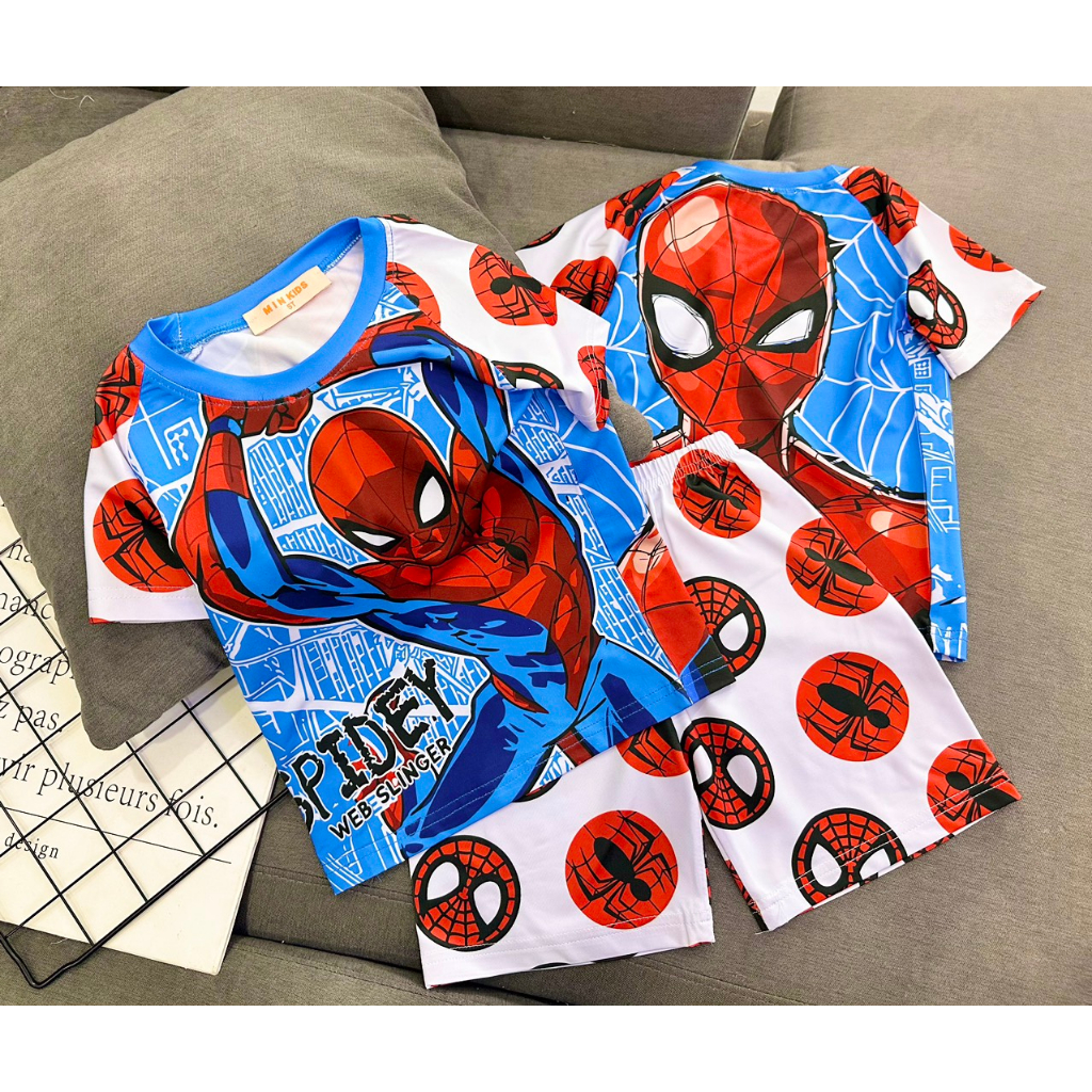 Bộ thun lạnh 100% in 3D siêu siêu ngầu cá tính cho bé trai từ 10 đến 21kg pikakids