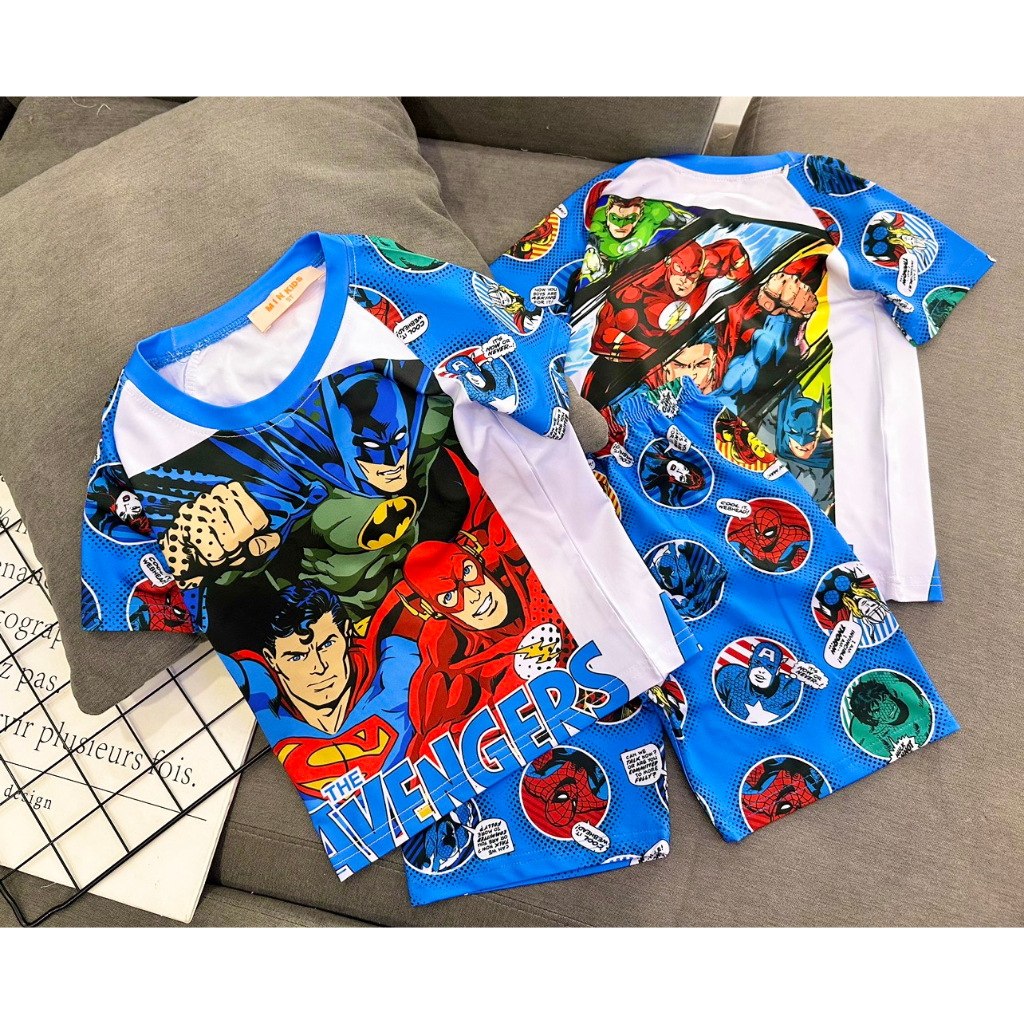 Bộ thun lạnh 100% in 3D siêu siêu ngầu cá tính cho bé trai từ 10 đến 21kg pikakids