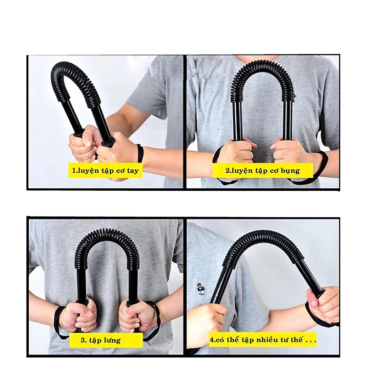 Gậy Bẻ Tập Cơ Tay Gậy Lò Xo Kháng Lực 20kg 30kg 40kg - Thanh Lò Xo Titan Tập Cơ Tay Phù Hợp Tập Gym Thể Thao Tăng Cơ Bắp