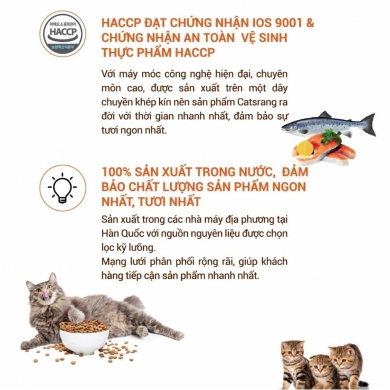 Hạt cho mèo Catsrang 1KG túi chiết