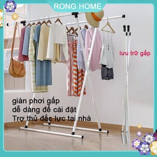 Giá phơi quần áo đặt sàn gấp trong nhà ban công Giá phơi quần áo đơn giản Giá để đồ đa năng, Giá phơi quần áo inox