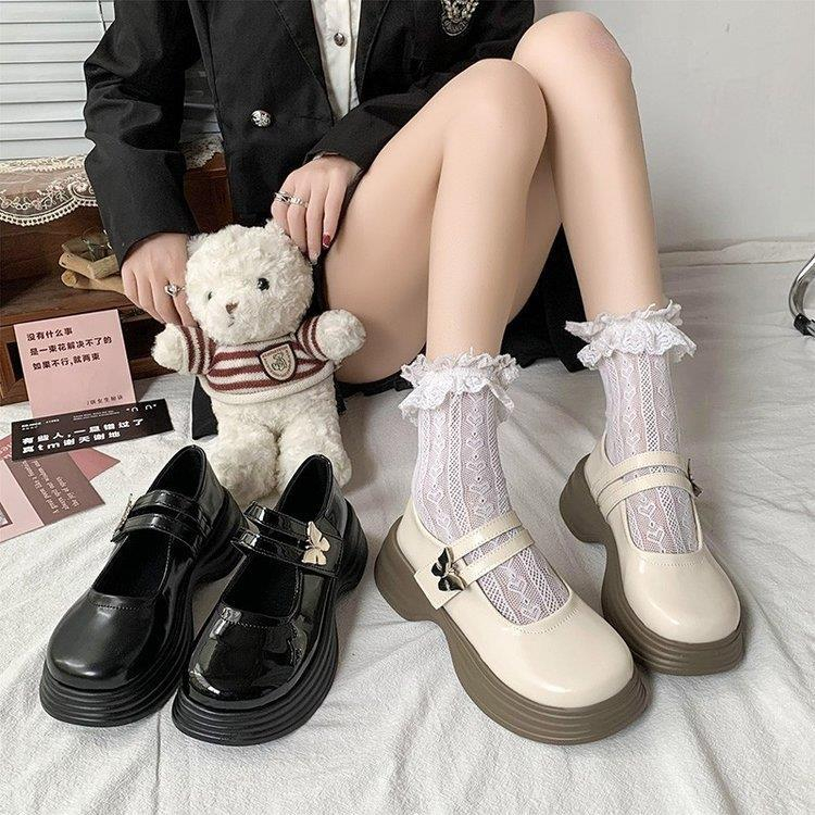Bốt Nữ Lolita Quai Bướm Độn Đế L02 Siêu Cấp