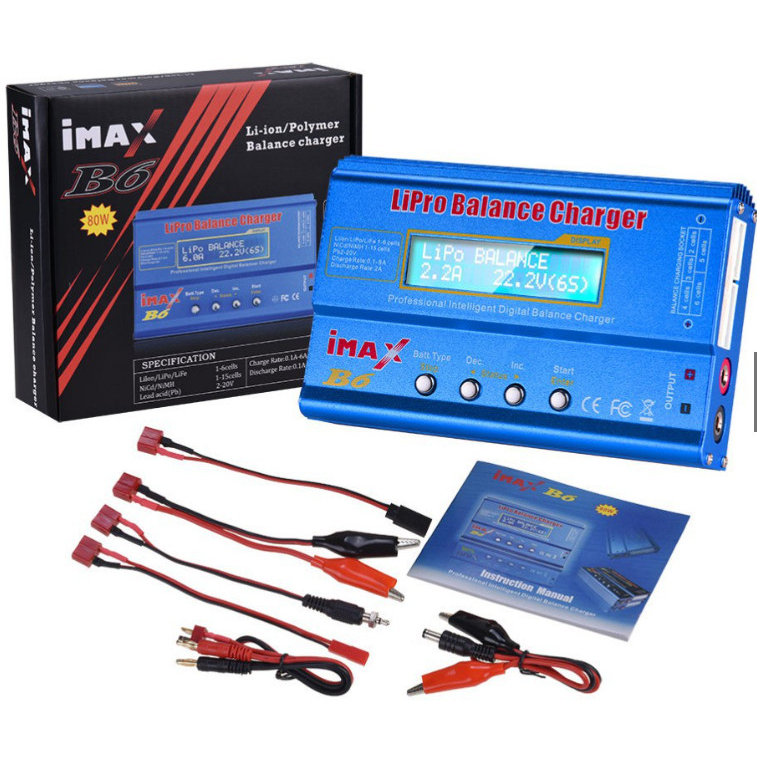 Bộ sạc B6 mini, B6 IMAX B6 80W, B6 V3, chính hãng cho RC cân bằng điện đo dung lượng pin, ắc quy imax B6 mini 80W 5A DC