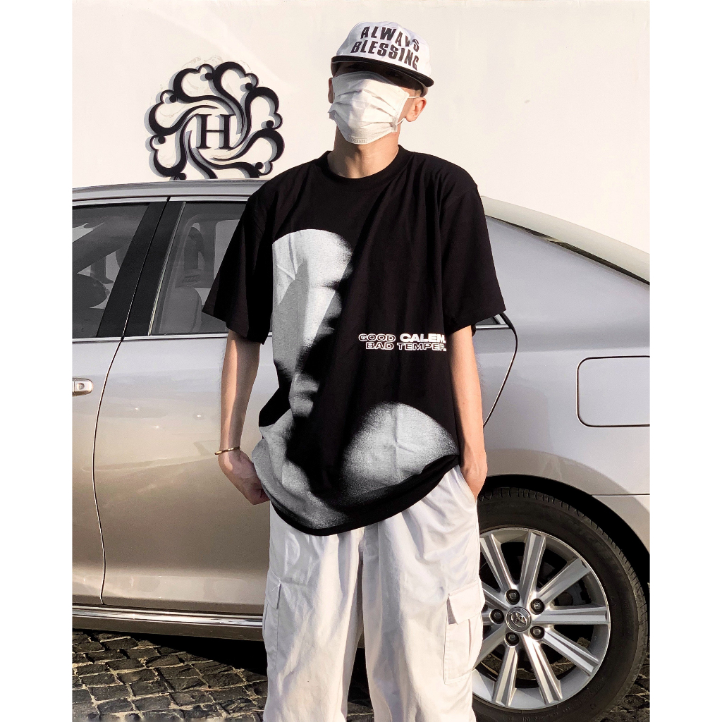 Áo Thun BAD TEMPER vải thun cotton thoáng mát tay lỡ form unisex rộng rãi brand Calem Club chính hãng