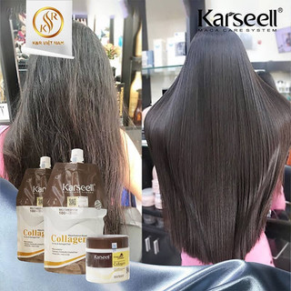 Kem ủ tóc Karseell Maca Power Collagen 500ml phục hồi hư tổn Hấp ủ tóc thẳng mượt bổ xung collagen