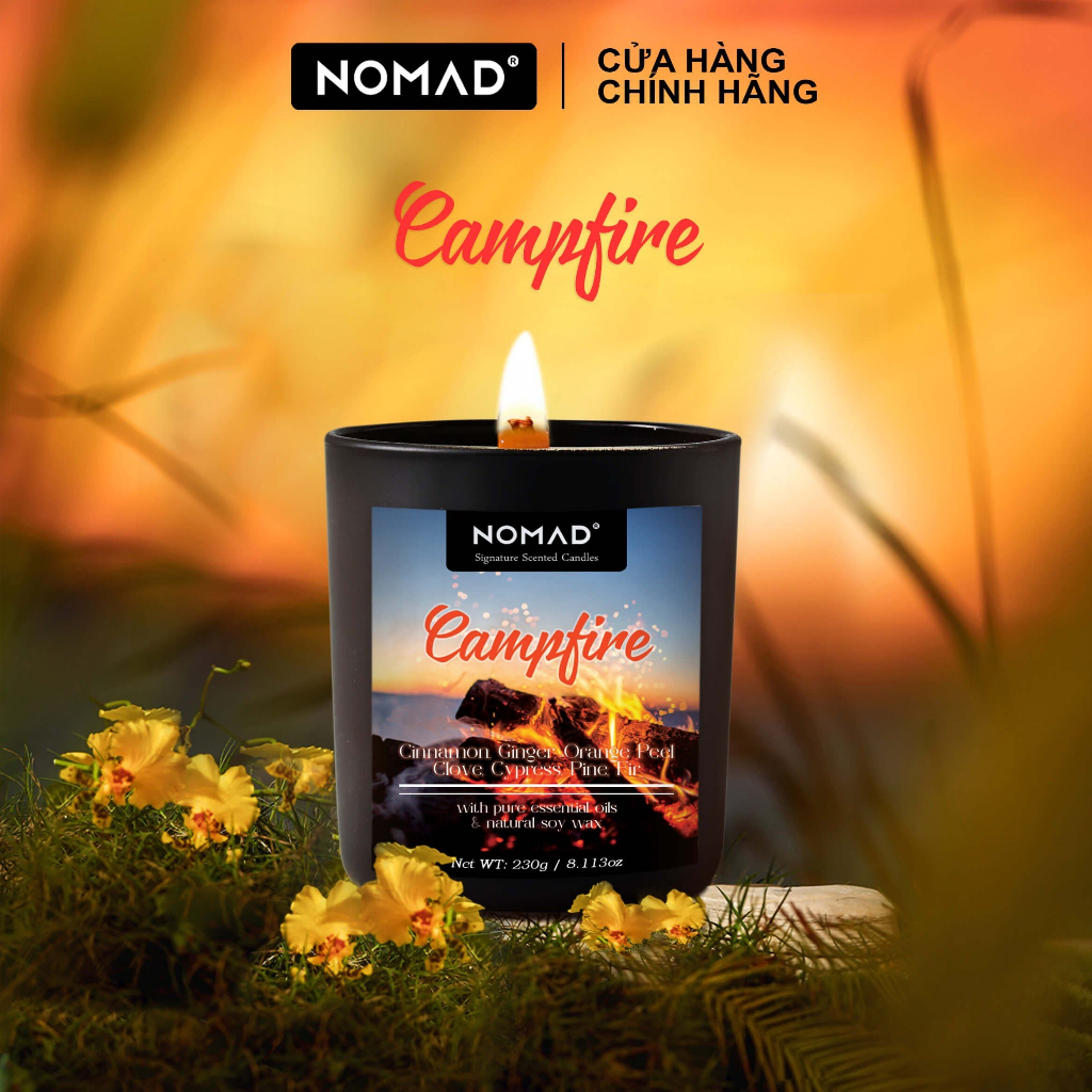 Nến Thơm Cao Cấp Nomad Signature Scented Candle 230g - Campfire