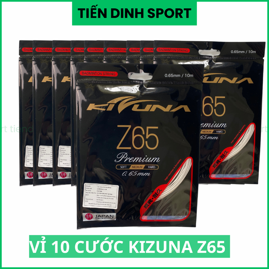Vỉ 10 cước cầu lông Kizuna Z65 chính hãng