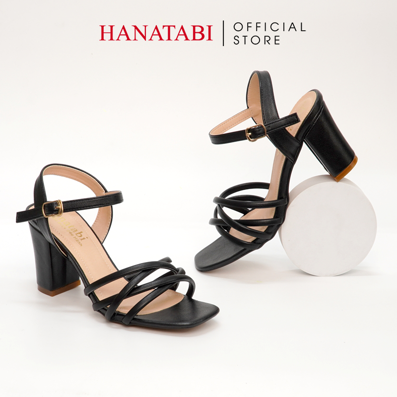 Sandal Nữ Hanatabi Quai Chéo Gót Vuông Cao 7cm Hậu C Đế TA Cao Cấp Chống Trơn Trượt Mã HNSDG7F806