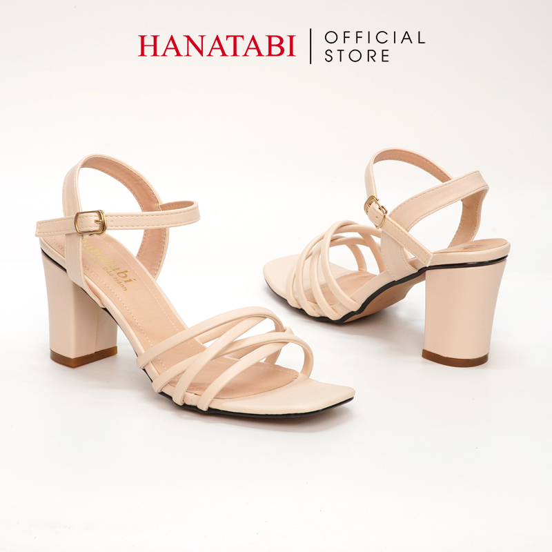Sandal Nữ Hanatabi Quai Chéo Gót Vuông Cao 7cm Hậu C Đế TA Cao Cấp Chống Trơn Trượt Mã HNSDG7F806