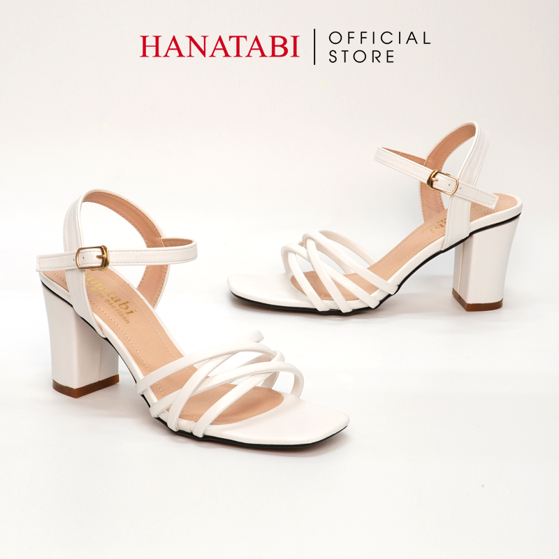 Sandal Nữ Hanatabi Quai Chéo Gót Vuông Cao 7cm Hậu C Đế TA Cao Cấp Chống Trơn Trượt Mã HNSDG7F806