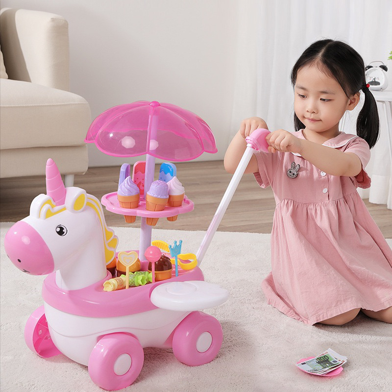 Đồ Chơi Xe Ngựa Unicorn Bán Kem Có Nhạc Cao Cấp