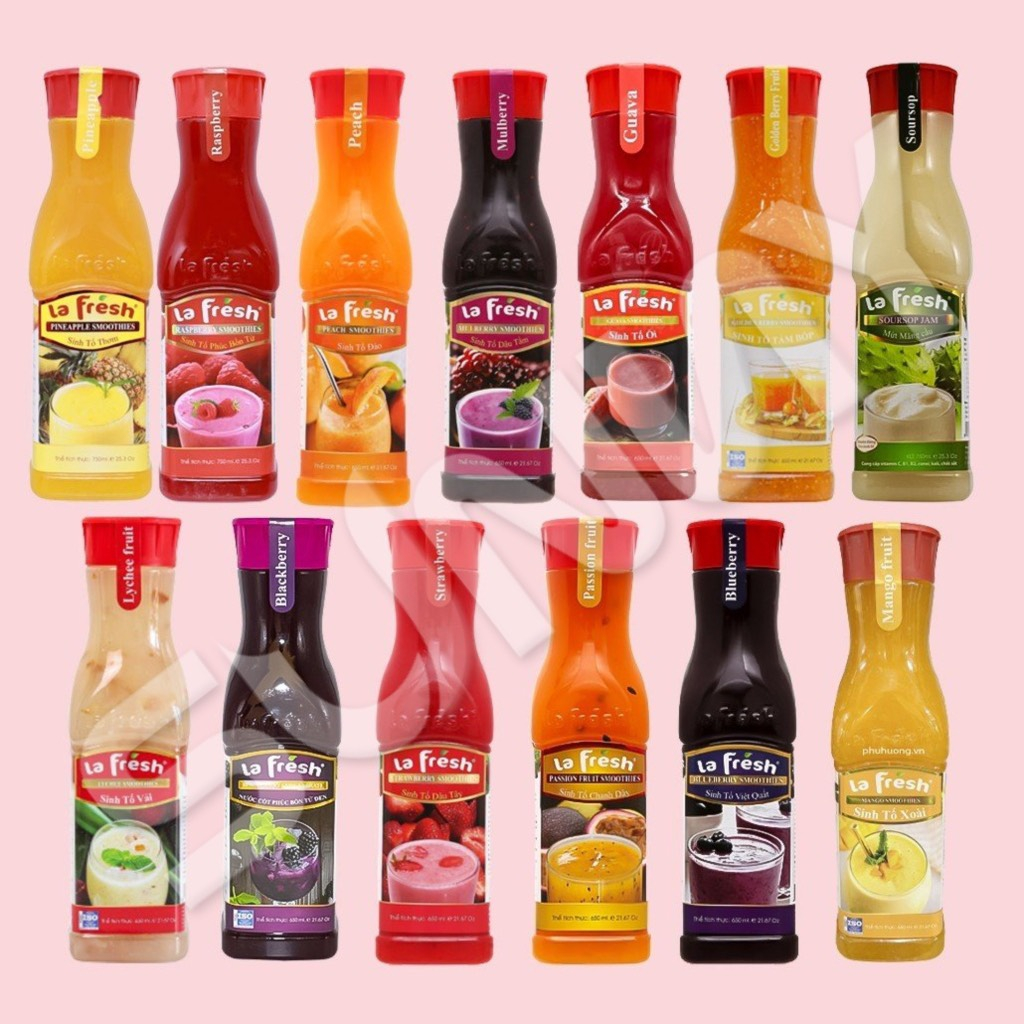 SINH TỐ LA FRESH 650ML ( ĐỦ MÙI )
