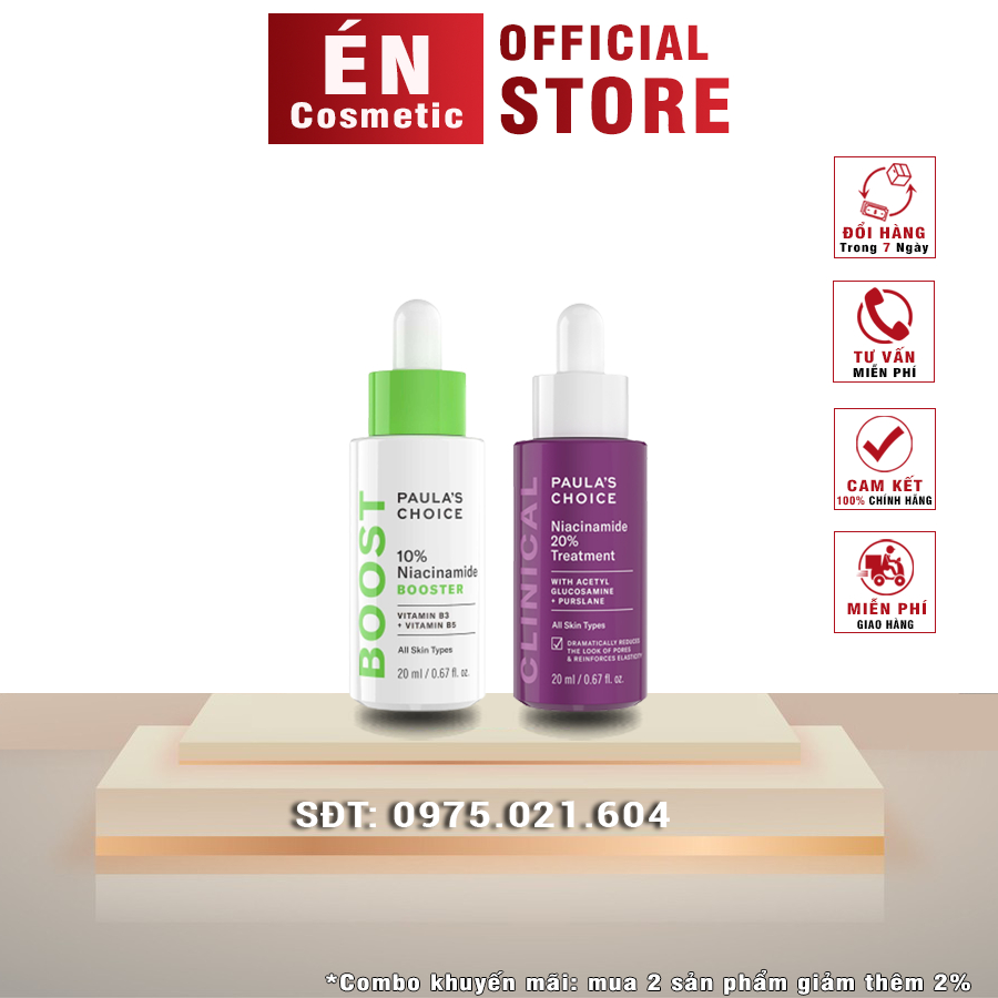 Tinh Chất Niacinamide Booster 10% & Niacinamide Booster 20% Se Khít Lỗ Chân Lông Và Giúp Làm Sáng Da - 20ml