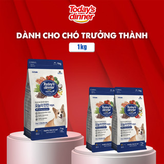 Thức ăn cho chó trưởng thành TODAY'S DINNER ADULT cân bằng dinh dưỡng 1kg, hạt khô Hàn Quốc