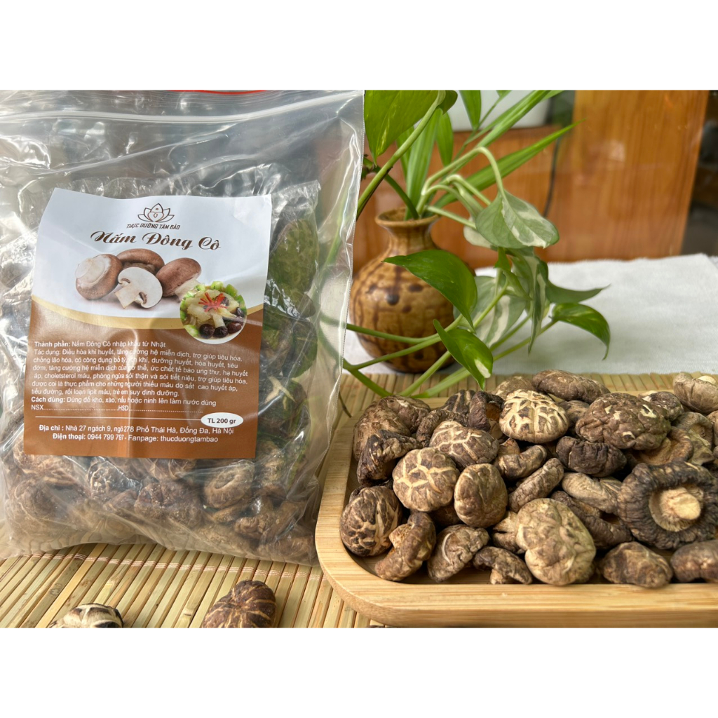 Nấm Đông Cô  Nhật Bản - Thơm Ngon - Giàu Dinh Dưỡng - Đóng Túi 200g