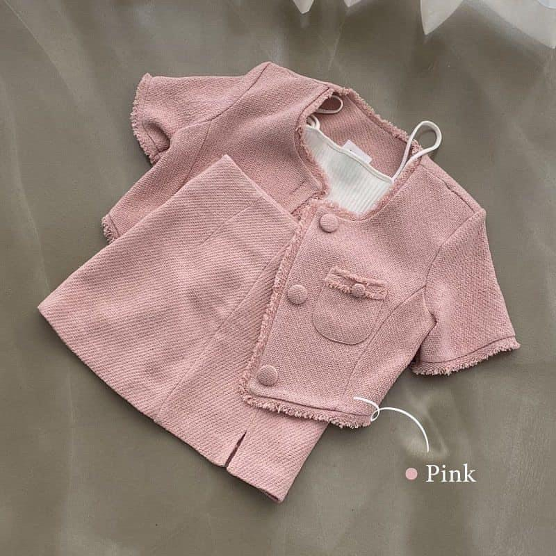 Set Dạ Tweed áo croptop + chân váy ngắn dày dặn - hàng cao cấp SET04 -