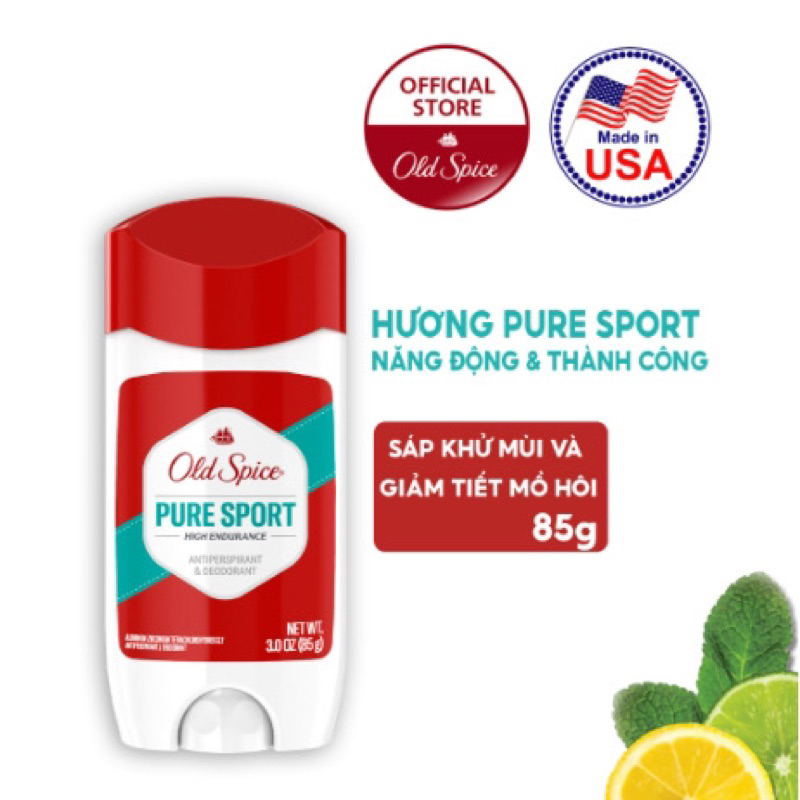 Lăn Old Spice Pure Sport Anti-Perspirant - Mỹ - 85g