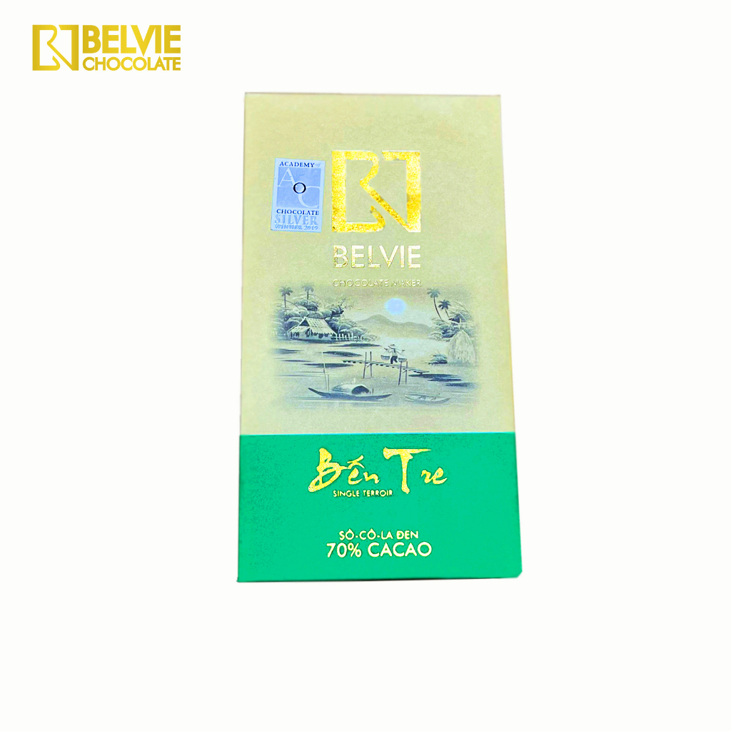 Socola Đen Belvie  Bến Tre 70% Cacao - 27gram