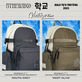 Balo 5theway 학교 vintage tone rocket backpack