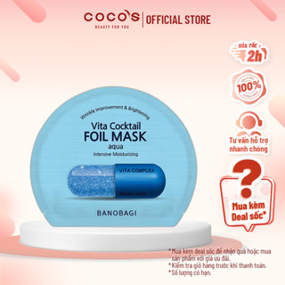 Mặt Nạ Dưỡng Da Banobagi Vita Cocktail Aqua Foil Mask Intensive Moisturizing 30ml - [BANOBAGI XANH THIẾC]