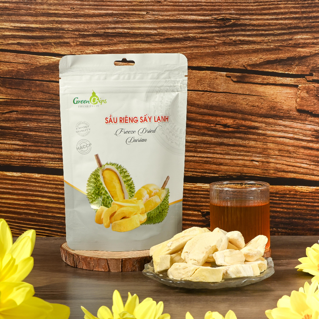 Sầu Riêng Sấy Lạnh 30g Không Đường - Chuẩn Xuất Khẩu - Green Chips