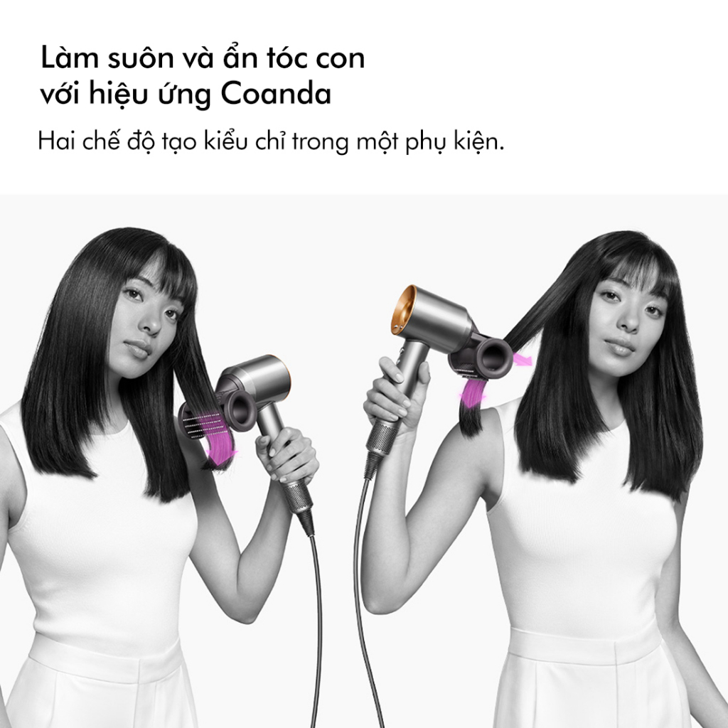 [NEW] Máy sấy tóc Dyson Supersonic ™ HD15 (Xám Trắng/Đồng) Với Đầu Làm Mượt