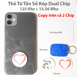 [Dual Chip] Thẻ từ tần số kép 125 Khz + 13.56 Mhz copy sao chép được trên cả 2 chip