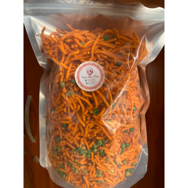 1kg snack tăm đậu Hà Lan, đóng túi zip