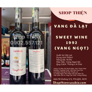 Thùng x 6 chai vang đà lạt sweet wiine 1992 10.5% 750ml-vang ngọt đỏ