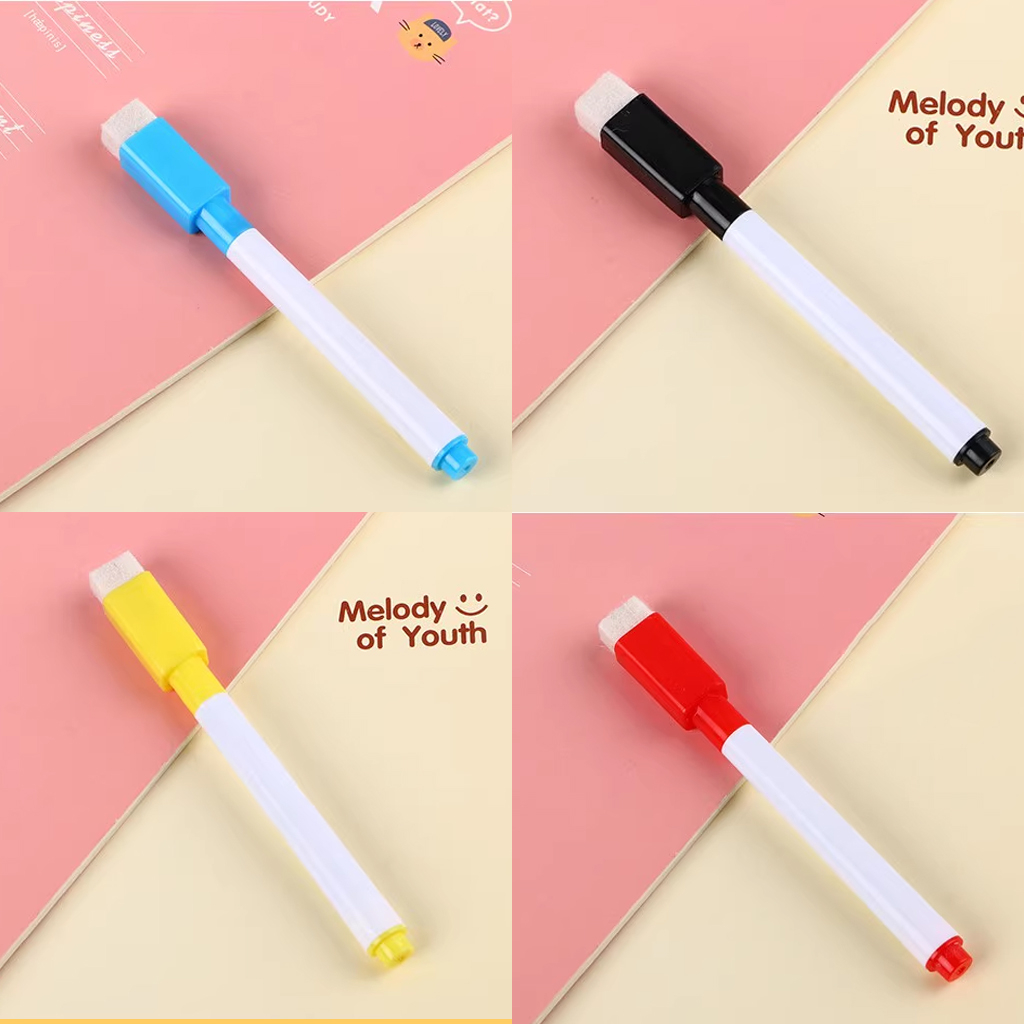 Bút dạ viết bảng - Bút viết bảng 8 màu cho bé xóa được dễ dàng có tẩy đi kèm, mực không dính rửa được