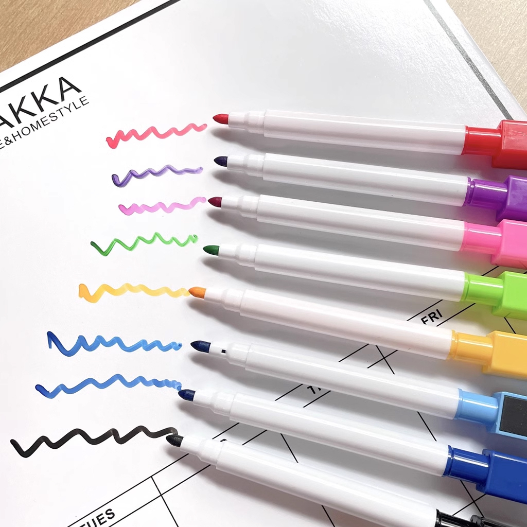 Bút dạ viết bảng - Bút viết bảng 8 màu cho bé xóa được dễ dàng có tẩy đi kèm, mực không dính rửa được