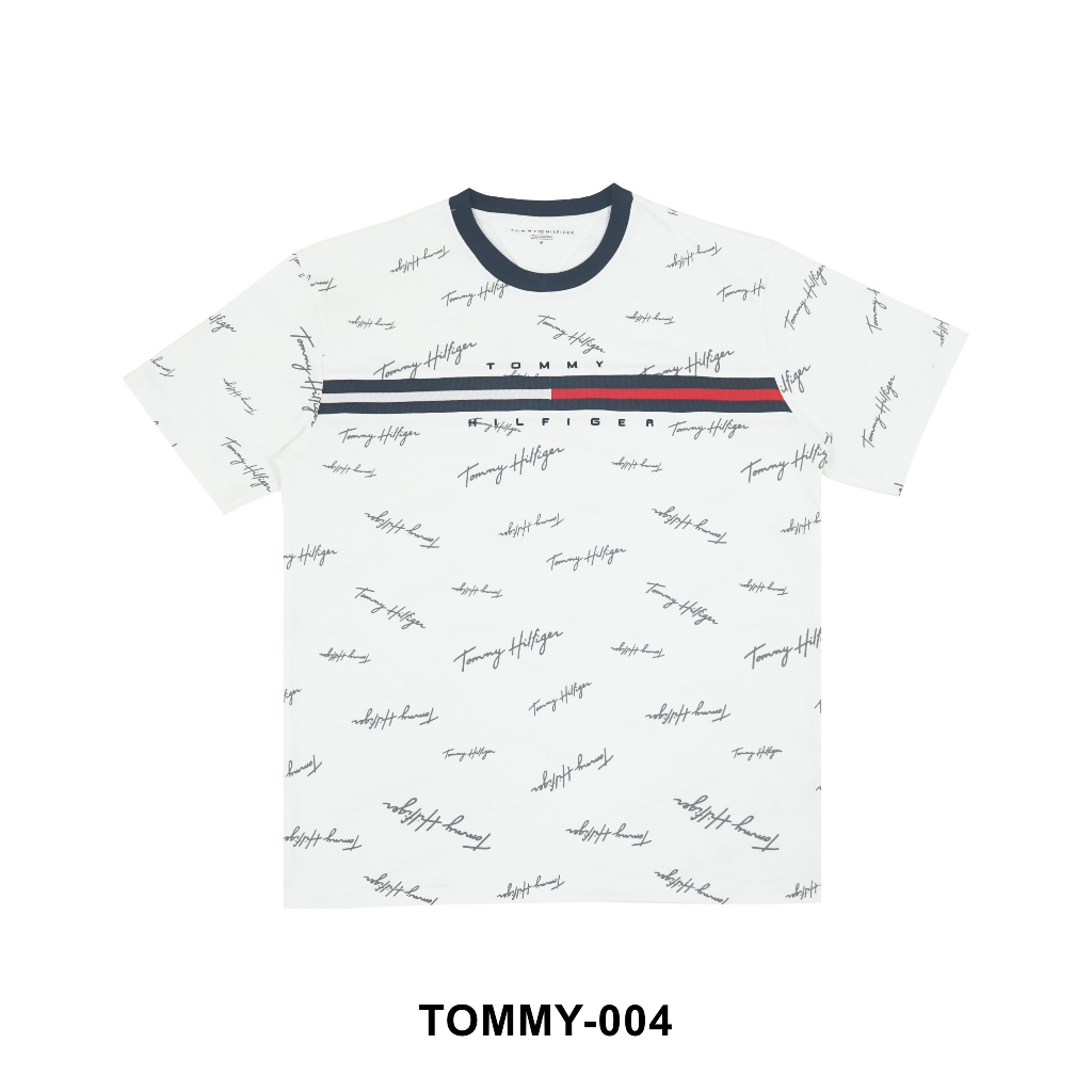Áo thun , phông Tommy Chữ Kí In Full vải cotton 100%