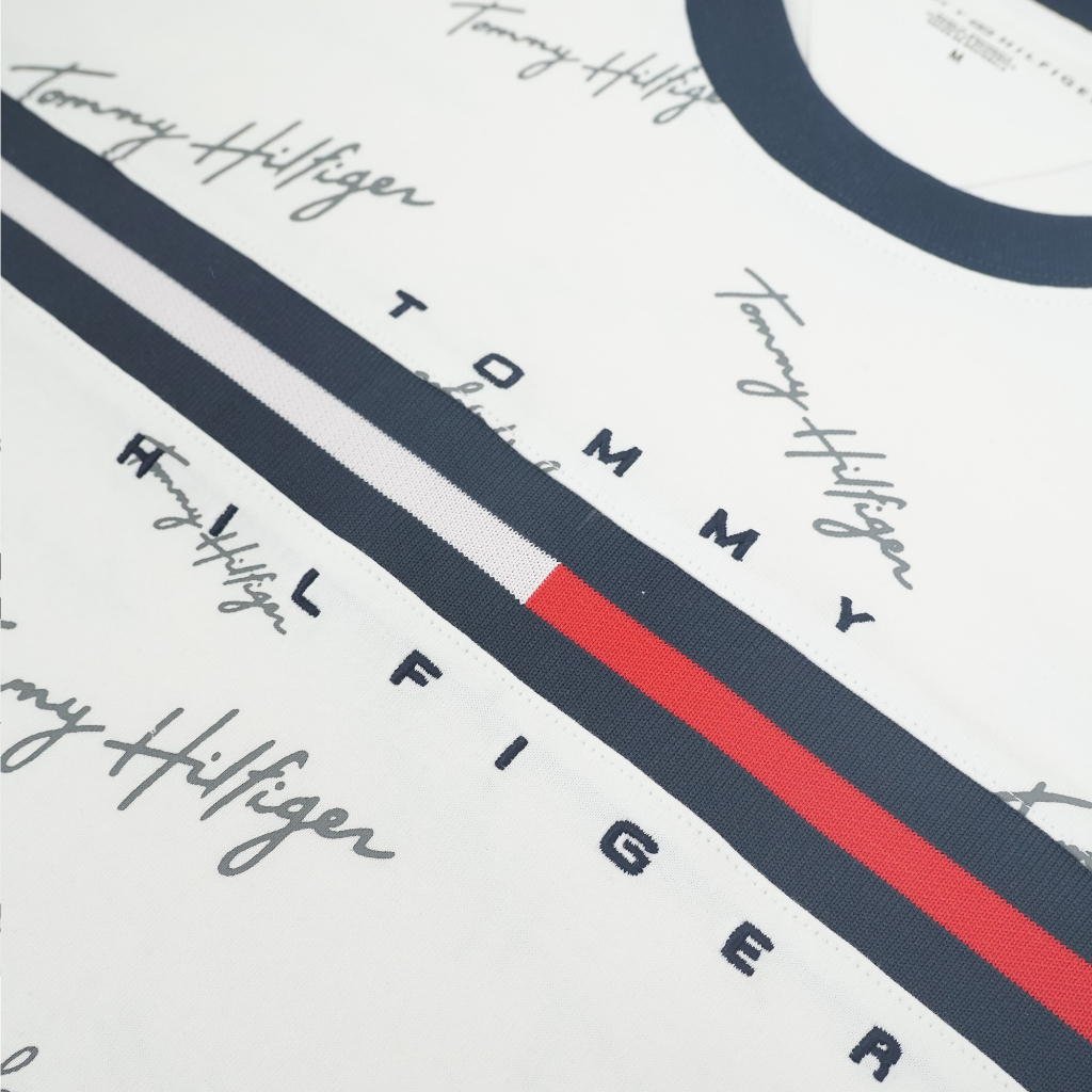 Áo thun , phông Tommy Chữ Kí In Full vải cotton 100%