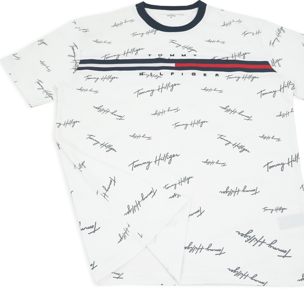 Áo thun , phông Tommy Chữ Kí In Full vải cotton 100%