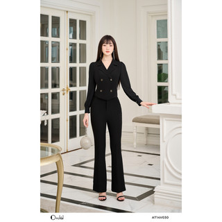 Set bộ twill silk áo vest dáng croptop kèm quần ống loe thanh lịch Orchid - AT14V030