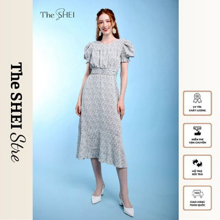 Đầm Tiểu Thư Vintage Chiết Eo Sương Mai The SHEI - Hoa nhí vàng  - TSD092212