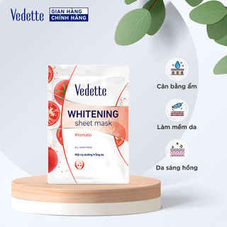 Combo 3 Mặt nạ giấy trắng da Vedette Cà Chua 22ml