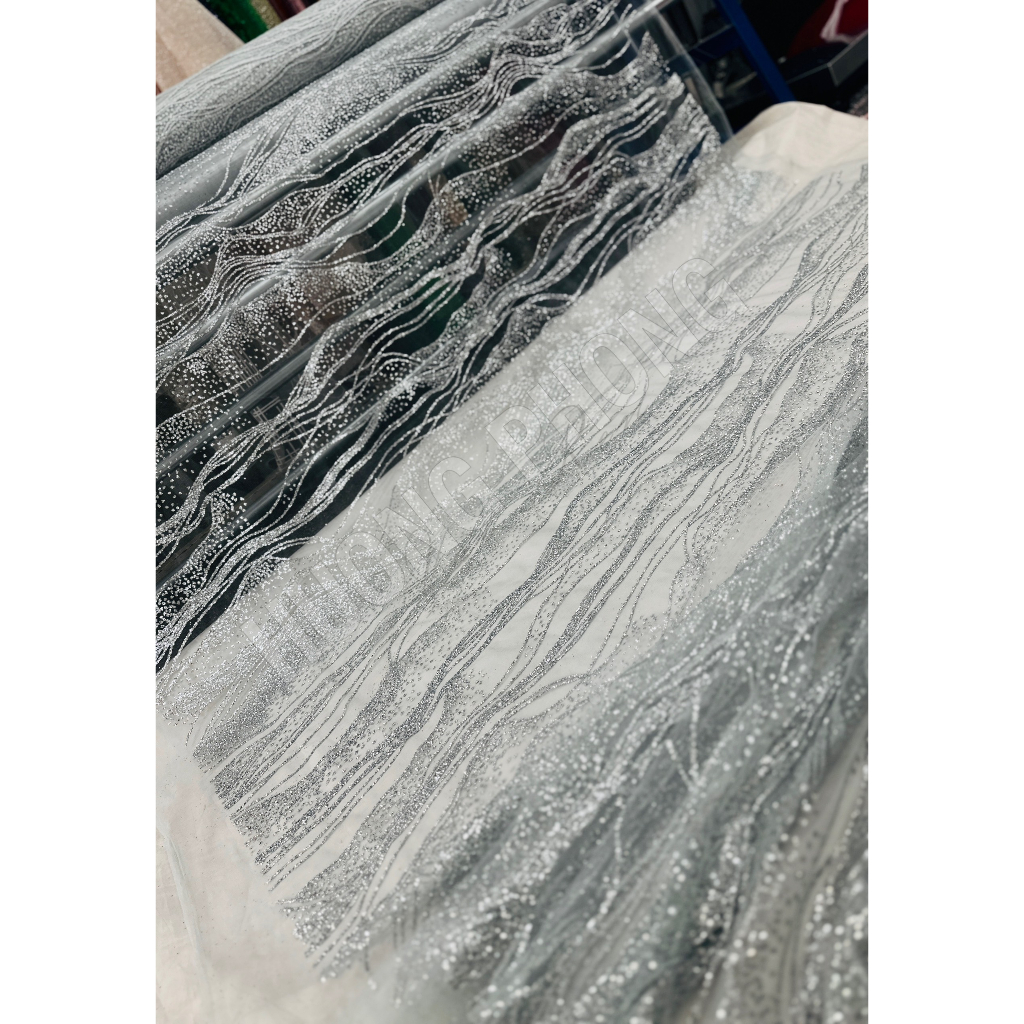 Vải lưới kim tuyến 579