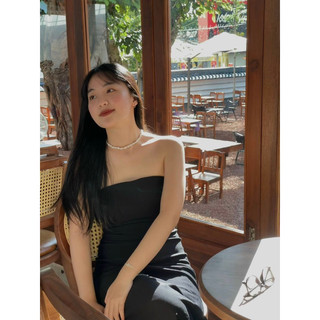 Đầm ống dáng xoè Tube Midi Dress - Ore.wardrobe