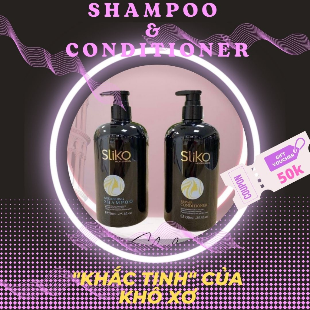 Combo Dầu Gội, Dầu Xả SLIKO Hương nước hoa Dưỡng tóc khô xơ rối Công thức chuẩn salon | RumBalla