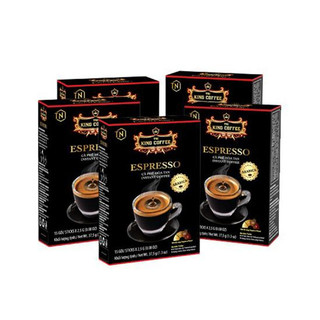 [Combo 5 Hộp] Cà Phê Hòa Tan đen Kingcoffee Espresso Hộp 15 Gói * 2,5gram