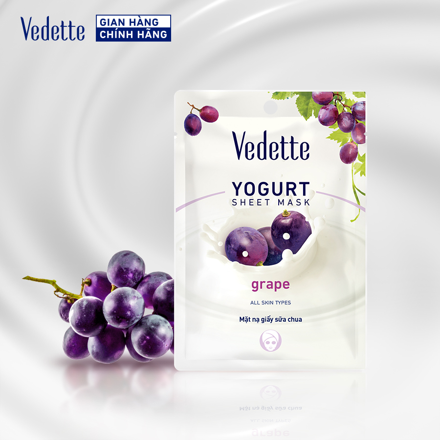 Mặt nạ giấy sữa chua Vedette YOGURT SHEET MASK 22ml