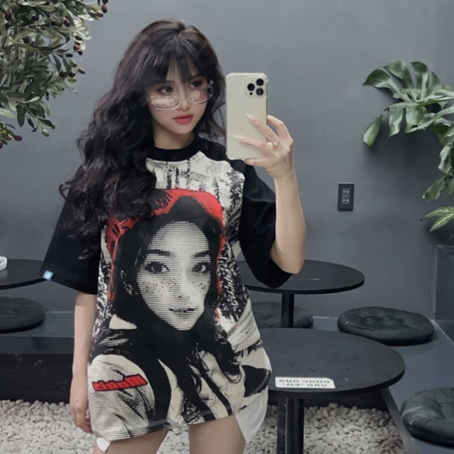 ÁO THUN UNISEX RAGLAN OVERSIZE SNOW.GIRL 100% COTTON - MONIS CHÍNH HÃNG