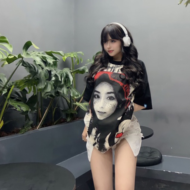 ÁO THUN UNISEX RAGLAN OVERSIZE SNOW.GIRL 100% COTTON - MONIS CHÍNH HÃNG