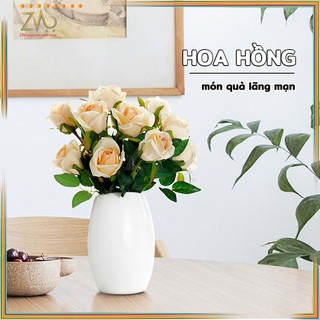 Hoa giả decor hoa lụa cao cấp hoa hồng giả trang trí hoa hồng lụa cao cấp-Trang trí nhà cửa, hoa giả chụp ảnh cưới