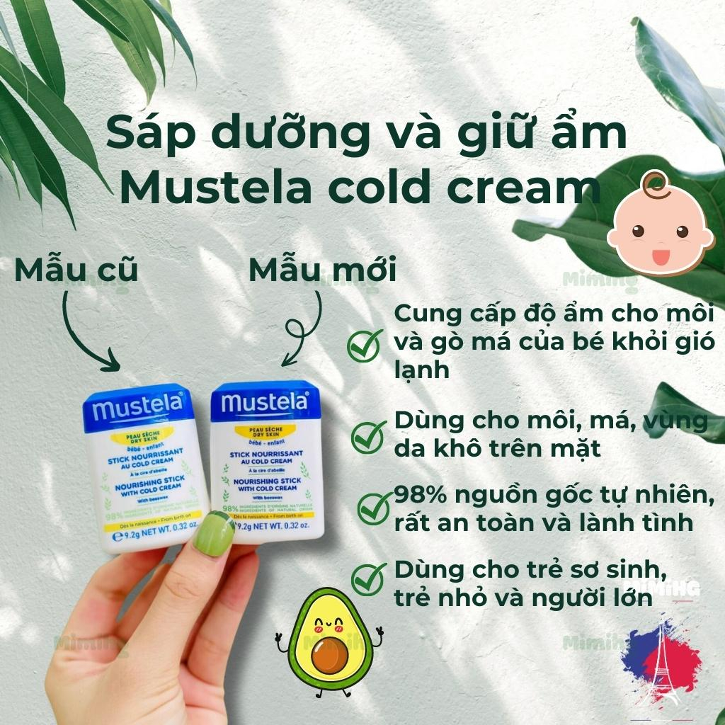 Sáp dưỡng và giữ ẩm Mustela cold cream (son dưỡng ẩm mustela cold cream) dùng được cho trẻ từ sơ sinh_MiMi HG