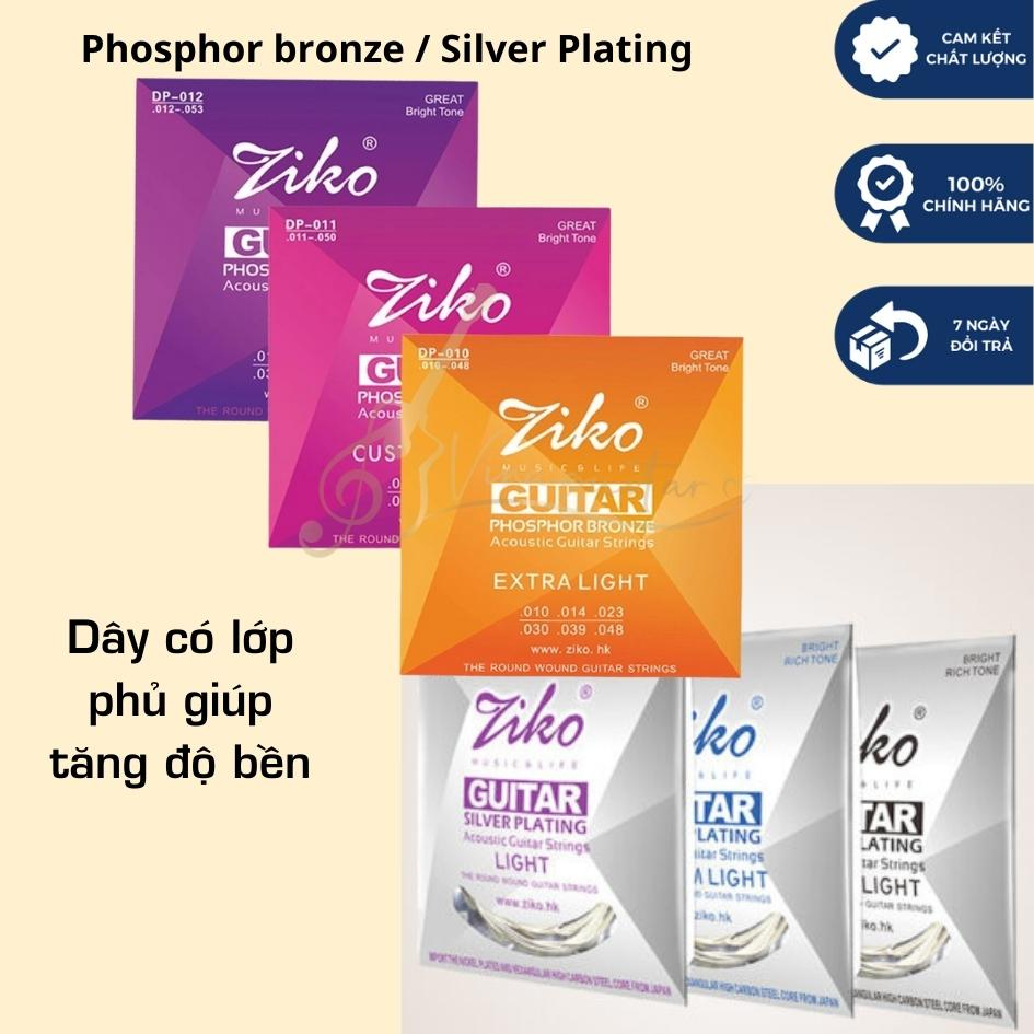 Dây đàn Guitar Acoustic Ziko Photphor Bronze DP Có Lớp Phủ Tăng Độ Bền Dây